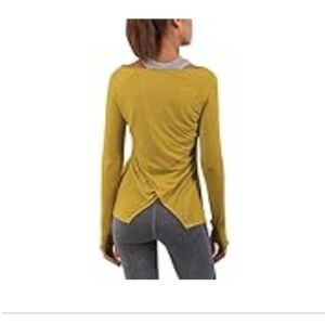 Long Sleeve Yoga Workout Tops Lightweight Thumbhole Shirt
